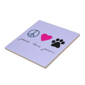 FriedensLiebe-Tatzen Fliese (Seite)