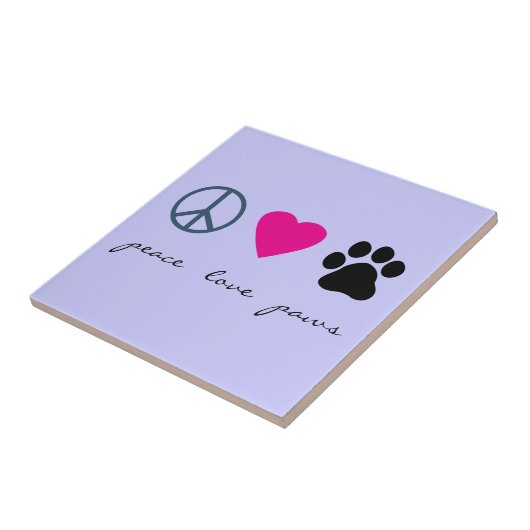 FriedensLiebe-Tatzen Fliese (Seite)