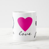FriedensLiebe-Tatzen Jumbo-Tasse (Vorderseite)