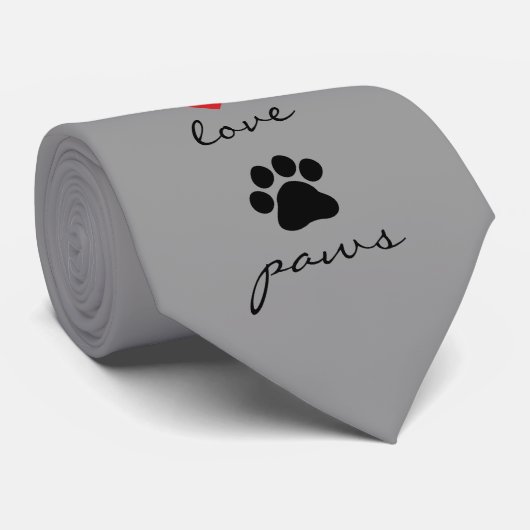 FriedensLiebe-Tatzen Krawatte (Gerollt)