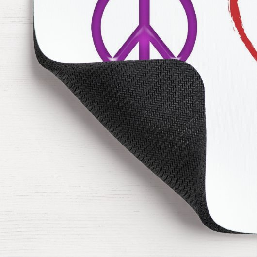 FriedensLiebe-Tatzen Mousepad (Ecke)