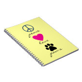 FriedensLiebe-Tatzen Notizblock (Rechte Seite)