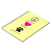 FriedensLiebe-Tatzen Notizblock (Linke Seite)