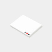 FriedensLiebe-Tatzen-Post-Itanmerkungen Post-it Klebezettel (angewinkelt)