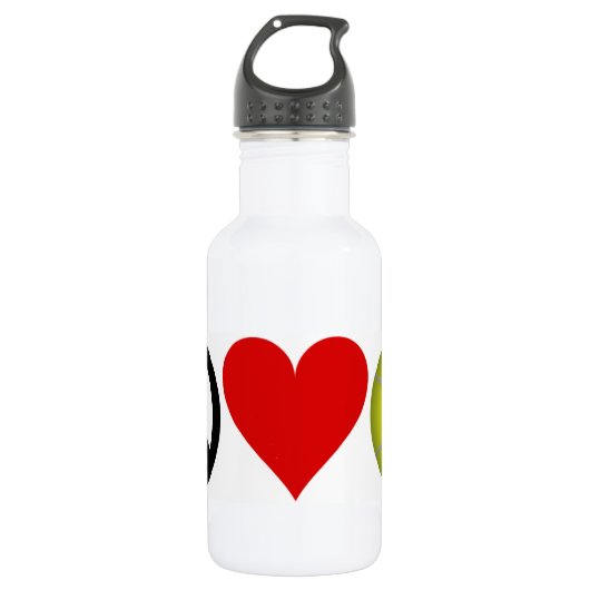 FriedensLiebe-Tennis Trinkflasche (Vorderseite)