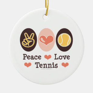 FriedensLiebe-Tennis-Verzierung Keramik Ornament