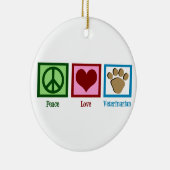 FriedensLiebe-Tierarzt Keramik Ornament (Rechts)