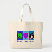 FriedensLiebe-TierarztTech Jumbo Stoffbeutel (Vorne)
