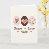 FriedensLiebe-Tofu-Gruß-Karte Karte (Gelbe Blume)