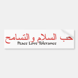 FriedensLiebe-Toleranz Autoaufkleber