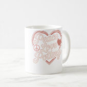 Friedensliebe Töpferei Kaffeetasse (VorderseiteRechts)