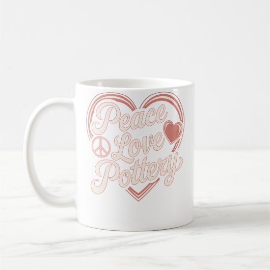 Friedensliebe Töpferei Kaffeetasse (Links)