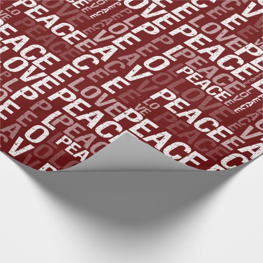 FriedensLiebe-Typografie Geschenkpapier (Ecke)
