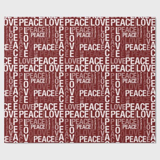 FriedensLiebe-Typografie Geschenkpapier (Flach)