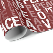 FriedensLiebe-Typografie Geschenkpapier (Rolleneckpunkt)