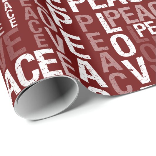 FriedensLiebe-Typografie Geschenkpapier (Rolleneckpunkt)