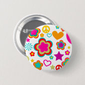 FriedensLiebe u. -alles Girly Button (Vorne & Hinten)