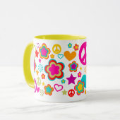 FriedensLiebe u. -alles Girly Tasse (Vorderseite Links)