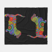 "FriedensLiebe-u. -dachshund-Jagdhund-" Fleecedecke (Vorderseite (Horizontal))