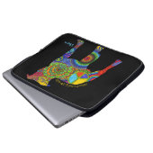 "FriedensLiebe-u. -gruben-Stier-" Laptopschutzhülle (Vorne Knopf)