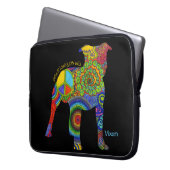 "FriedensLiebe-u. -gruben-Stier-" Laptopschutzhülle (Vorderseite Links)