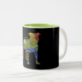 "FriedensLiebe-u. -gruben-Stier-" Pop-Kunst-Tasse Zweifarbige Tasse (VorderseiteRechts)
