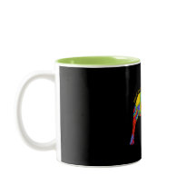 "FriedensLiebe-u. -gruben-Stier-" Pop-Kunst-Tasse
