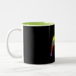 "FriedensLiebe-u. -gruben-Stier-" Pop-Kunst-Tasse Zweifarbige Tasse