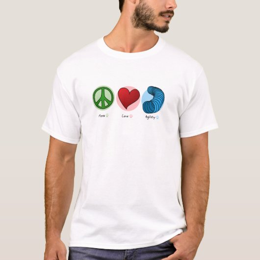 FriedensLiebe-u. -hundeAgility-T - Shirt (Vorderseite)
