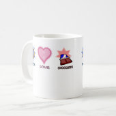 FriedensLiebe u. -schokolade Kaffeetasse (Vorderseite Links)