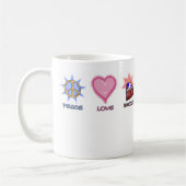 FriedensLiebe u. -schokolade Kaffeetasse (Links)