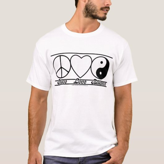 FriedensLiebe und -balance T-Shirt (Vorderseite)