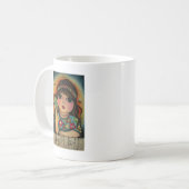 FriedensLiebe-und -Blumen-Power Kaffeetasse (Vorderseite Links)