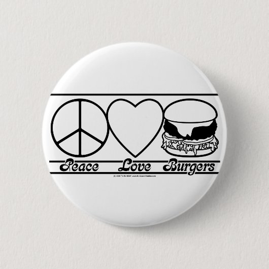 FriedensLiebe und -burger Button (Vorderseite)