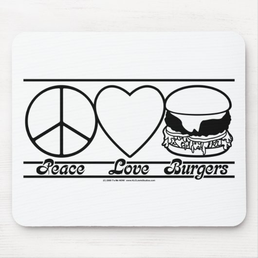 FriedensLiebe und -burger Mousepad (Vorne)