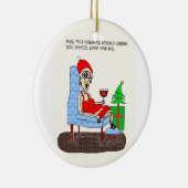 FRIEDENSLiebe UND FREUDE-HEISSE MUTTER CHRISTMAS Keramikornament (Rechts)
