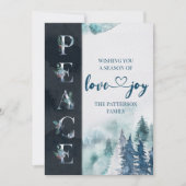 FRIEDENSLiebe und frohe Winterwälder Weihnachten (Vorderseite)