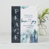 FRIEDENSLiebe und frohe Winterwälder Weihnachten (Stehend Vorderseite)