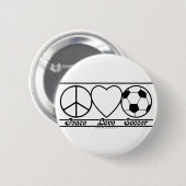 FriedensLiebe und -fußball Button (Vorne & Hinten)
