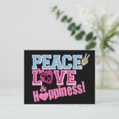 FriedensLiebe und -glück Postkarte (Stehend Vorderseite)
