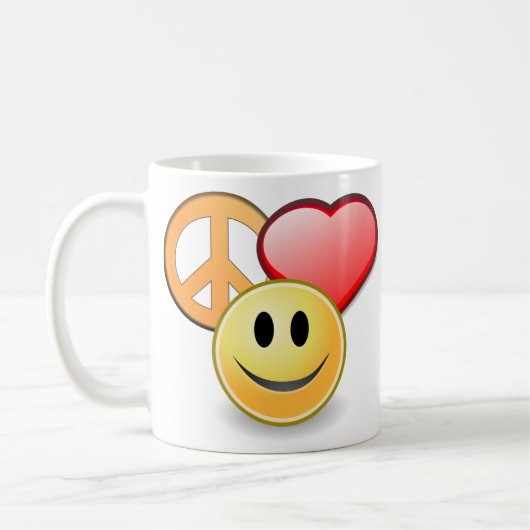 FriedensLiebe- und -glück-Tasse Kaffeetasse (Links)