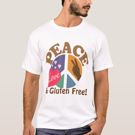 FriedensLiebe und -gluten geben frei T-Shirt (Vorderseite)