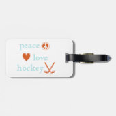FriedensLiebe und -hockey Gepäckanhänger (Rückseite horizontal)