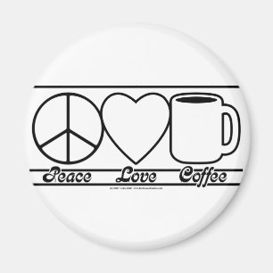 FriedensLiebe und -kaffee Magnet