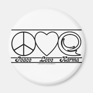 FriedensLiebe und -karma Magnet