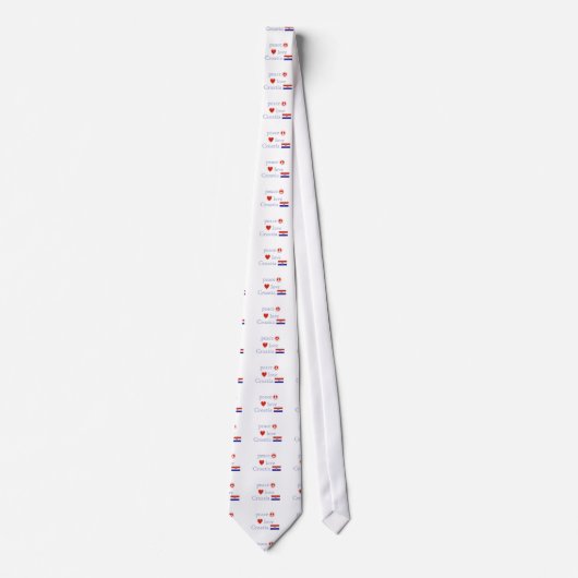 FriedensLiebe und -kroatien Krawatte (Vorderseite)