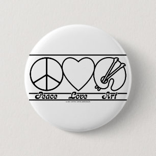 FriedensLiebe und -kunst Button