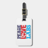 FriedensLiebe und -Labradore Gepäckanhänger (Vorderseite vertikal)