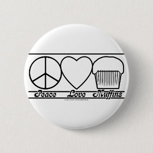 FriedensLiebe und -muffins Button