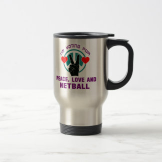FriedensLiebe und -Netball. Reisebecher